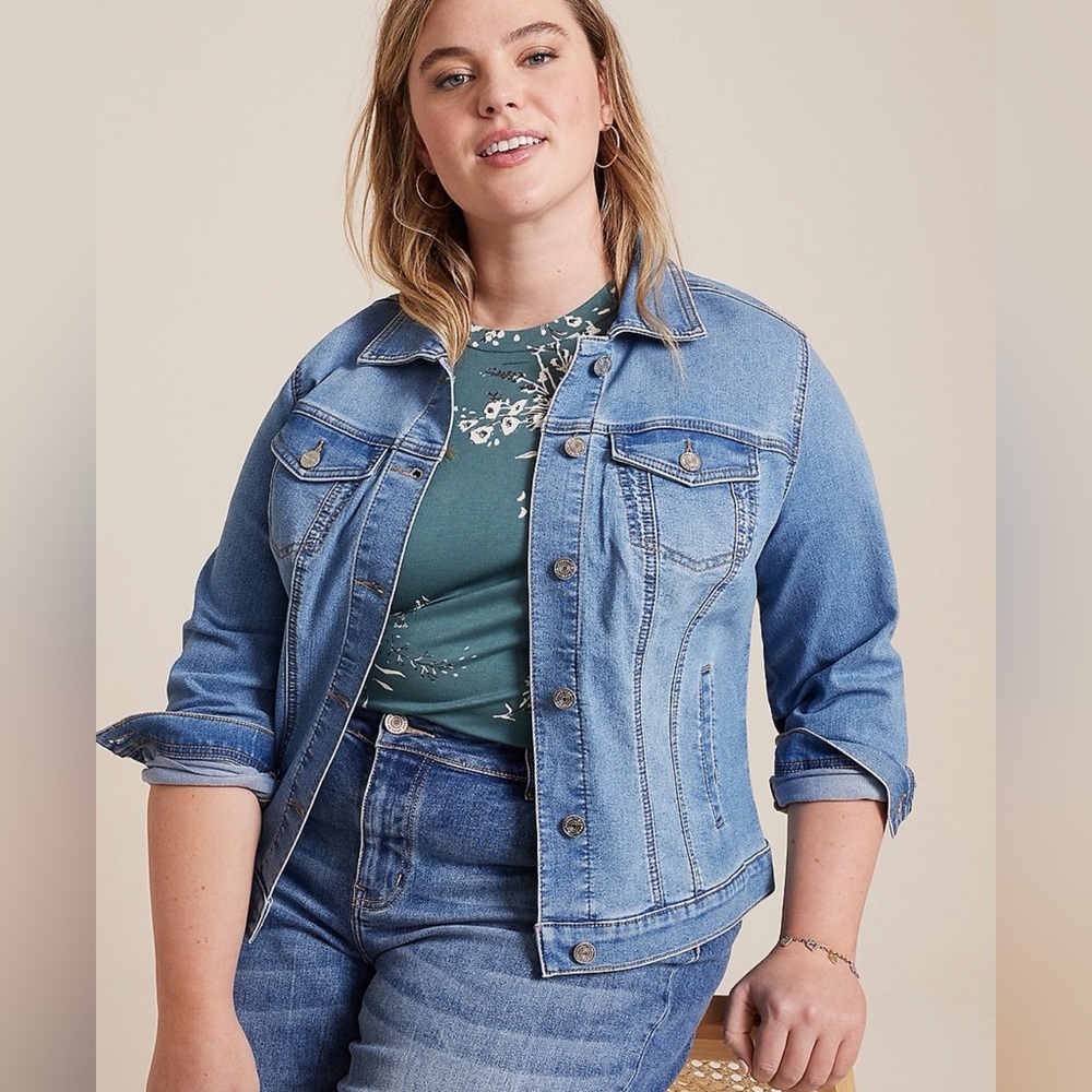 Maurices Light Blue Denim Jacket